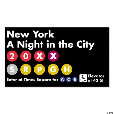 Personalized New York City Subway Sign | Oriental Trading