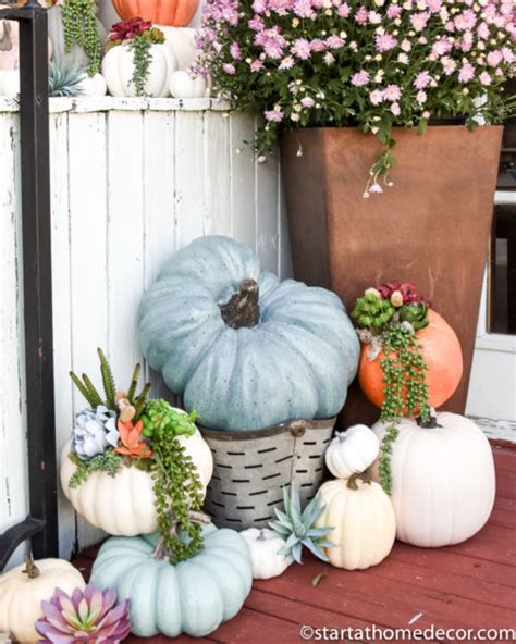 Mums and Pumpkins Fall Front Porch Decor - Start at Home Decor