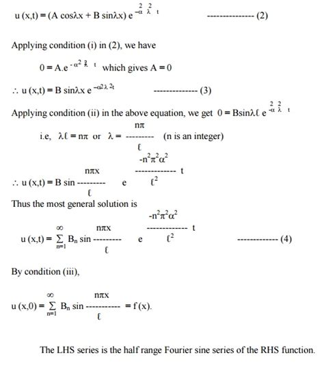 Solution of the heat equation