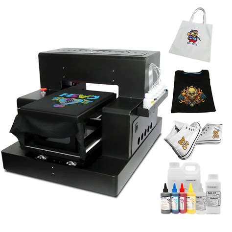 DTG Printer A1/A2A3/A4 Size Flatbed Printer with Textile Ink Direct to Garment T-Shirt Printing ...