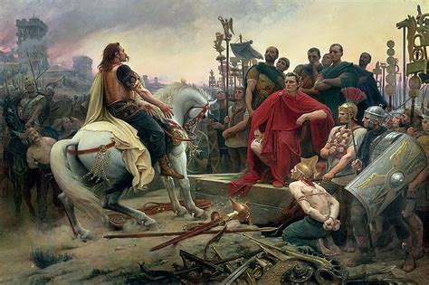 HD wallpaper: roman empire, painting, Vercingetorix, Vercingetorix Throws Down his Arms at the ...