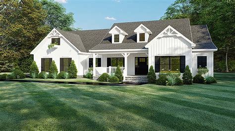 4 Bedroom Farmhouse Plan With Covered Porches and Open Layout - COOLhouseplans Blog