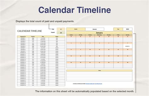 Calendar Timeline Templates in Excel, Google Sheets - Download | Template.net