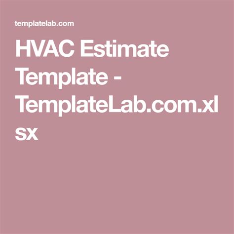 Online Hvac Estimate Guide