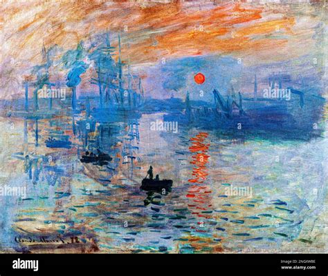 Claude monet famous paintings Impression Sunrise - nerylets