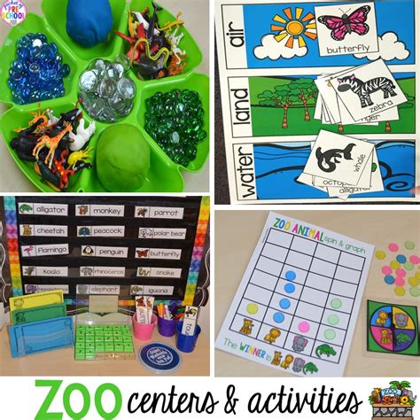 Zoo Centers and Activities (Freebies too) - Pocket of Preschool