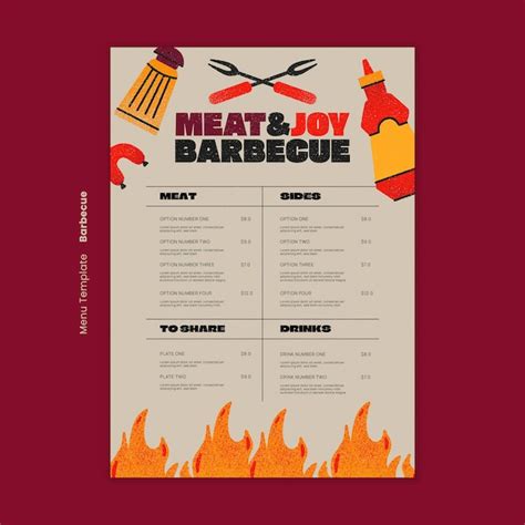 Premium PSD | Delicious bbq invoice template