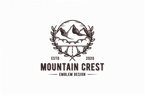 Mountain Crest Logo Template Graphic by vectorwithin · Creative Fabrica