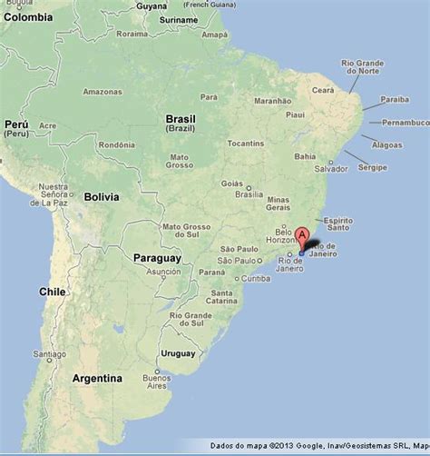 Buzios on Map of Brazil