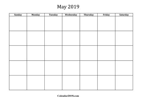 The Free Monthly Task Calendar Template - Get Your Calendar Printable