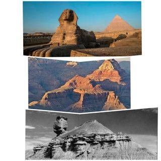 1.Egypt 2. “Vishnu Temple,”Grand Canyon 3. “Old Sphinx Head,” Arizona. Both the effort of very ...