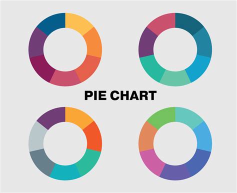 Colorful 4-set pie chart percentage graph design, Infographic Vector 3d Pie Chart, Colorful ...