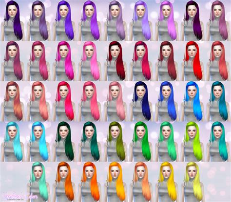 Sims 4 hair color palette - edvsa