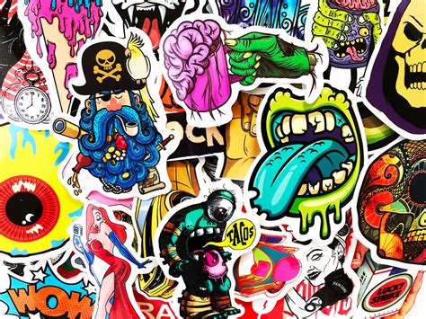 66 Cool Pop Art Graffiti Stickers for Skateboards Cars Laptops - Etsy