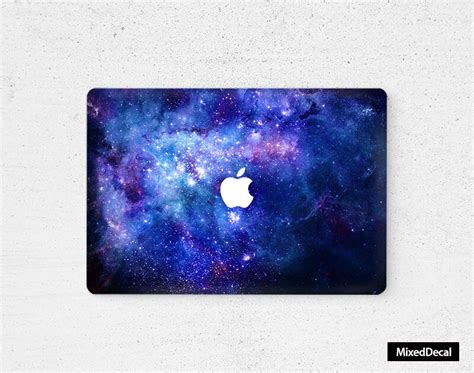 MacBook Air sticker Blue Galaxy Laptop Mac Pro Sticker Logo | Etsy