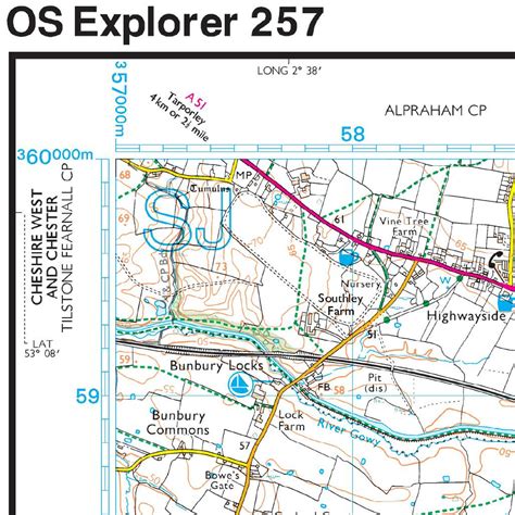 OS Map of Crewe & Nantwich | Explorer 257 Map | Ordnance Survey Shop