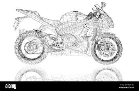 bike, motorcycle, 3D model body structure, wire model Stock Photo - Alamy