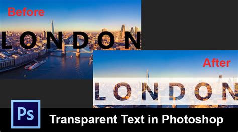 Transparent Text in Photoshop | How To Creat Transparent Text?