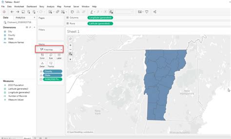 Creating filled maps with town-level data on Tableau public?