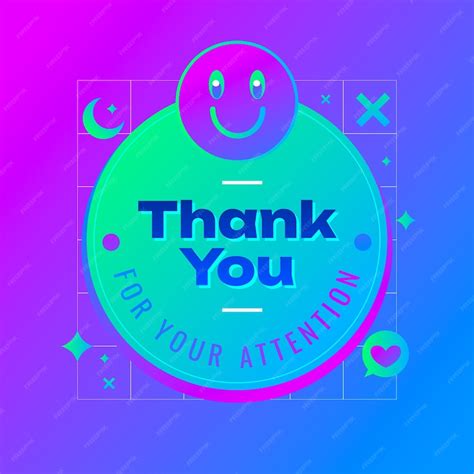 Free Vector | Gradient thank you for your attention label illustration