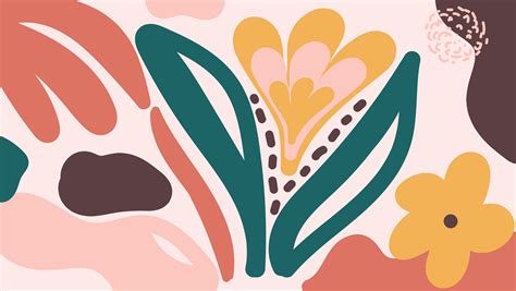 Modern organic shapes floral pattern 682254 Vector Art at Vecteezy