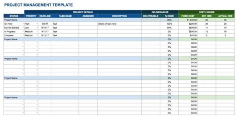 Project Tracking Template Google Sheets - Free Printable Template