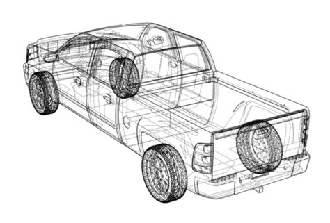 Car Suv Drawing Outline Vector Rendering Simple Vector Drawing Vector, Simple, Vector, Drawing ...