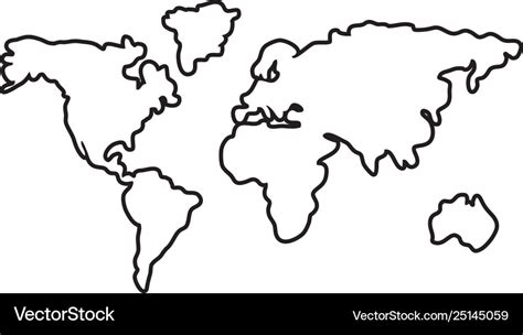 Outline Of Continents Printable