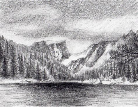 How To Draw Mountains With Pencil / Blend in your previous step's shading using a blending stump ...