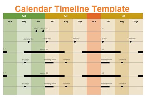 Calendar Timeline Templates | 4+ Free Word, Excel & PDF