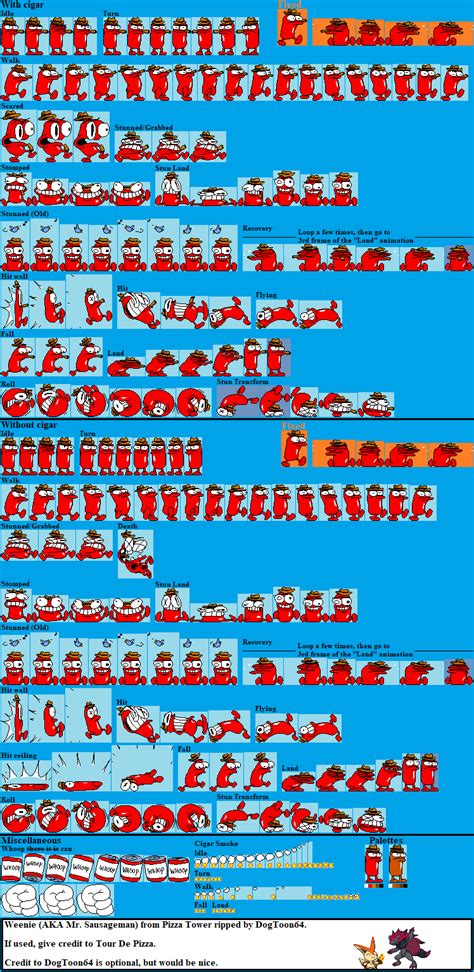 PC / Computer - Pizza Tower (Demo) - Weenie / Mr. Sausageman - The Spriters Resource