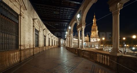 Seville Plaza de Espana night – Songquan Photography