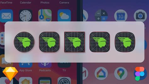 Free Android and iOS app icon template for Sketch and Figma - Mercury Blog