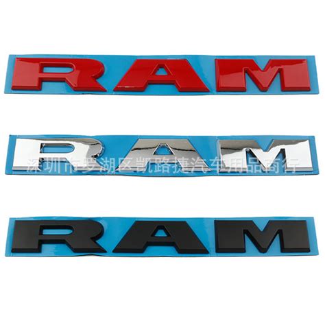 For new Dodge RAM logo Side badge RAM1500 fender rim emblem English letter sticker Modification ...