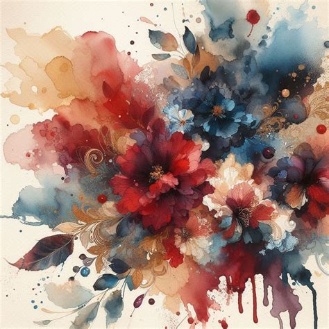 Watercolor Floral Abstract Art Free Stock Photo - Public Domain Pictures