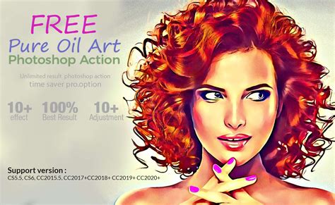 Photoshop Action - Free Photoshop Pure Oil Art Action