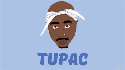 Download Tupac Minimalist Drawing Wallpaper | Wallpapers.com