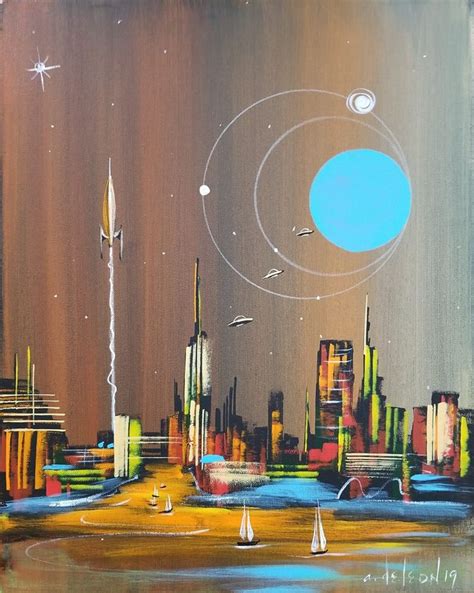 Atomic Age City | Cityscape, Metropolis, Futuristic