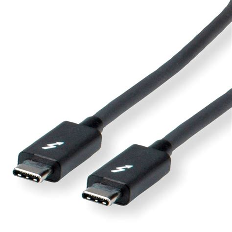 ROLINE Thunderbolt™ 3 Cable, 20GBit/s, 5A, M/M, black, 2 m - SECOMP International AG