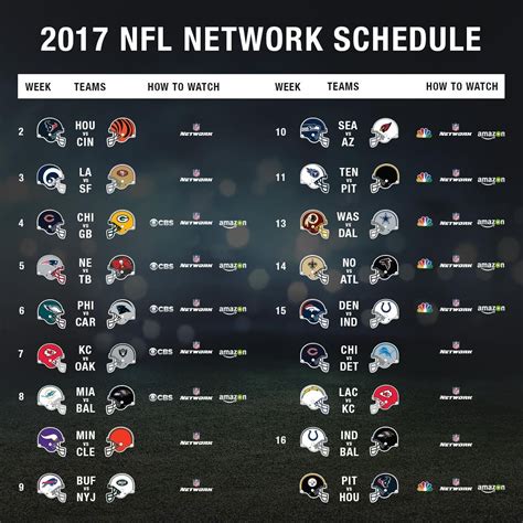 2017 NFL Network Schedule - It's Almost Game Time Again! #NFL