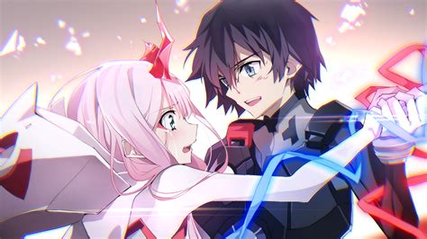 darling in the franxx zero two hiro with blur background hd anime Wallpapers | HD Wallpapers ...