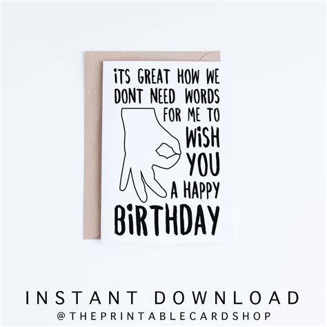 Funny Birthday Cards Instant Download Printable Birthday Card - Etsy Australia