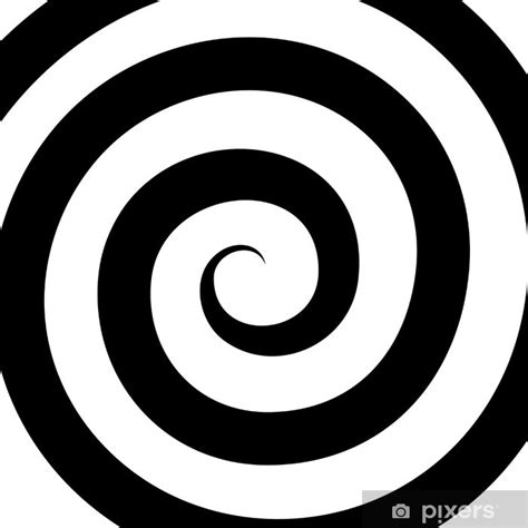 Poster Hypnosis Spiral Pattern. Optical illusion. Vector - PIXERS.US