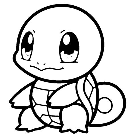 Cute Pokemon Squirtle coloring page - Download, Print or Color Online for Free