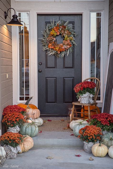 Fall Porch Mums & Fairytale Pumpkins - Ella Claire & Co.