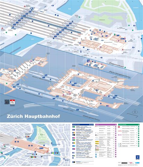 Zürich Central Station Map - Ontheworldmap.com