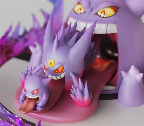 STL file Gigantamax Gengar,Mega Gengar,Gengar 3 in 1 pack - HALLOWEEN - FAN ART - POKÉMON ...