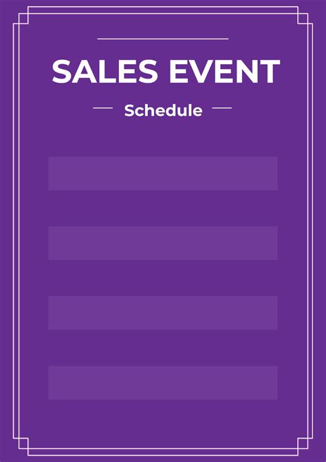 Free Sales Event Schedule Signage Template - Edit Online & Download | Template.net