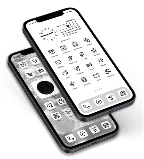 White App Icons for iOS 15 & Android - iPhone White Minimalist App Icons