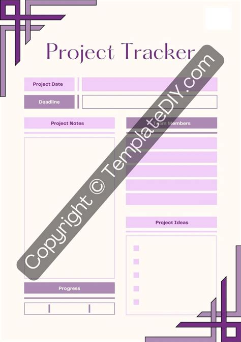 Project Tracker Template Printable in PDF, Word, Excel | Template printable, Tracker, Templates